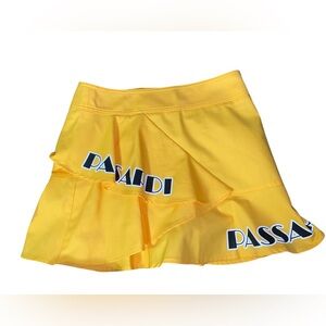 Passardi Golfwear Yellow Golf Skort/Skirt Size Medium